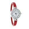 Women's Classic Easy Read Bangle Cuff Watch (Red)