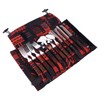12 Pcs Stainless Steel Wooden Handle Tableware Set Outdoor 4