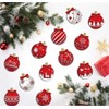 12-Piece Christmas Tree Candy Ball,Christmas Ball Wooden Pendant Set Christmas