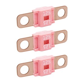 Rebvugr 3PCS AMI/Midi Fuse, High Current 125A, Bolt-on Fuse Universal for Cars, Trucks, Construction Vehicles, Agricultural Machinery, Caravans, Passenger Cars, Electrocar Golf Cartt (125A)
