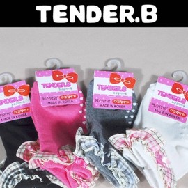 Baby Anti-Slip Cotton Ankle Socks with Lace Trim (Stay-Up Design) 1 Set of 10 Pairs (Mixed Colors) - 12cm