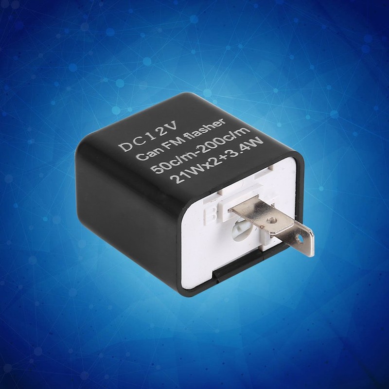 2-Pin Indicator Relay Universal Indicator Flasher Relay 2-Pin Speed Adjustable