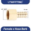 LTWFITTING Brass BSP Fitting Coupler/Adapter 1/2-Inch Female BSPP x 12mm