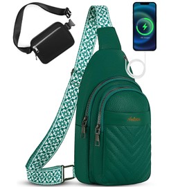 Awlcaw Sling Bag for Women, Leather Crossbody Bag Sling Bag Crossbody Backpack for Travel Sports Running Hiking for Man Woman