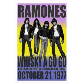 RAMONES REPLICA WHISKY A GO GO 1977 CONCERT POSTER