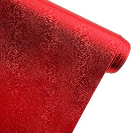 XHT Highly Elastic Dark Tone Soft Fine Grain Faux Leather, 30 x 135 cm, Cover Fabric Faux Leather Upholstery Fabric Imitation Leather for Sewing (Red)