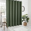 Olive Green Extra Long Linen 84 Inch Shower Curtain Bath