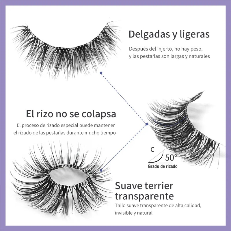 3 Pares De Pestañas Postizas,pestañas Postizas 3d Naturales