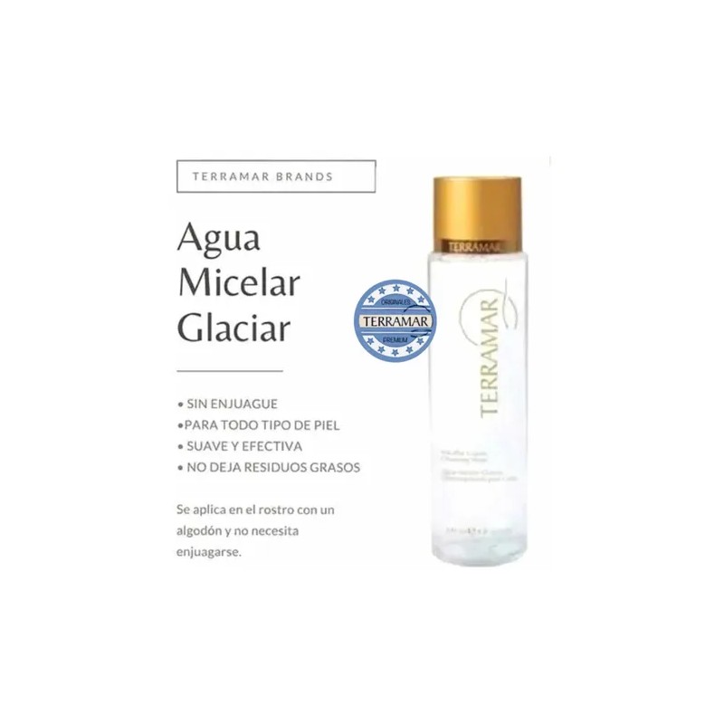 Agua Micelar Glaciar Desmaquillante Terramar, 240 Mls.