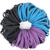 AMUU Rubber Bands Size #64 227g/0.5 lb Purple Blue Black