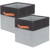 powerking Fabric Storage Box Bins, 2 Pack Foldable Cloth Storage