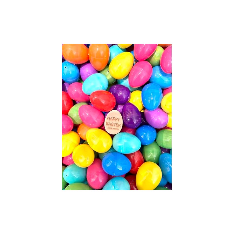 Pre Filled Chocolate Candy Plastic Easter Eggs with Free Unique