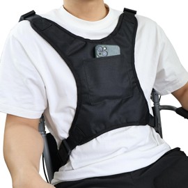 POONGURY Wheelchair Seat Belt, Body Support Vest, Wheelchair Belt for Adults, Safety Belt for Seniors, Soft Chest Vest with Adjustable Straps