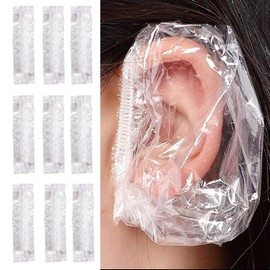 100 Pack Ear Covers for Shower, Disposable Shower Caps, Disposable Ear Protectors for Shower Colorful Waterproof Ear Protectors Ear Shower Caps for Hair Dye, Shower, Bathing, Salon