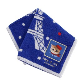 Paul & Joe PAUL & JOE ACCESSOIRES 000287-0003-01 Nounette in Paris Towel Handkerchief, Blue, 100% Cotton, Women's Hand Towel, Approx. 9.8 inches (25 cm)