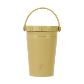 パール金属 タンブラー マグ ボトル カップ コップ 300ml ふた付 ハンドル付 真空断熱 保温 保冷 ドリップ コーヒー 広口 ベージュ カフェマグ トートタンブラー HB-6806