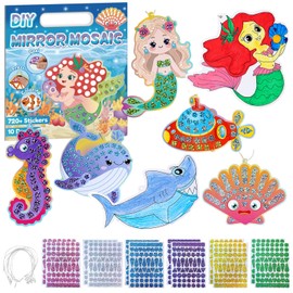 SOETDERT Foil Fun Children, Craft Set Foil Fun Stickers, Foil Art Glitter Craft Set for Children, Mosaic Foils Fun Dirt-Free Art, Travel Toy, Birthday Gift for Girls Boys