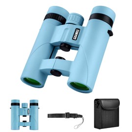10x25 Binoculars for Kids Mini Pocket Compact Binoculars Waterproof Small Binocular for Bird Watching Travel Stargazing Outdoor Sports Blue