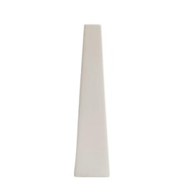 18CM Small Ceramic Bud Vase Square Decorative Floral Vase Tall Conic Flower Single Stem Vases Floral Centerpiece for Wedding and Office(White)