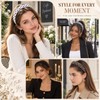 4 Pack Wide Satin Padded Headbands for Women, No-Slip Hair