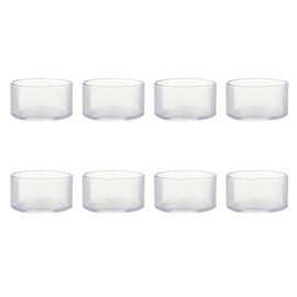 Leliafleury 8Pcs 32mm Rubber Leg Tips Round Rubber End Caps Clear Chair Leg Covers Non-Slip Rubber Furniture Feet Replacement Tips for Tables Chairs Desks
