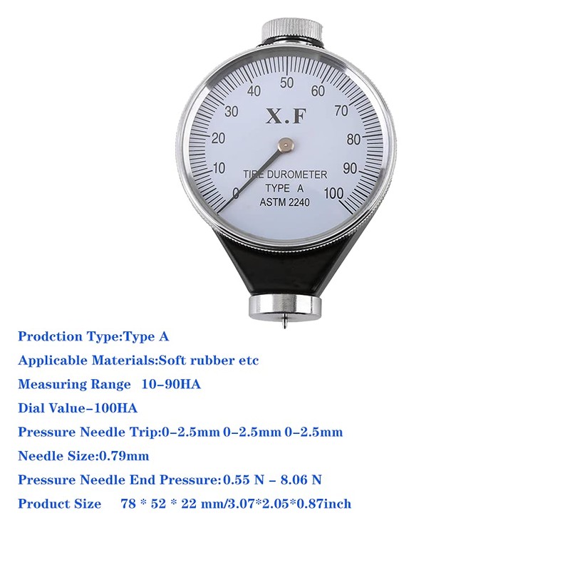 Shore A - Durómetro portátil, dureza digital tipo A, 10-90