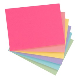 Agoer 6 x 8in Extra Large Sticky Giant Pads,300 XXL Self-Stick Post Pads 203 x 152mm,6 Brilliant Colors Sticky Notes for Drafts,Presentations,Workshops,Reminder,Memo Pad,Check List or to do List