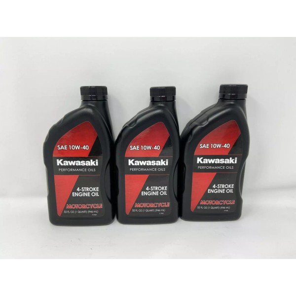 Kawasaki Performance 10W-40 4-Stroke Engine Oil 3 QUARTS K61021-202A 3