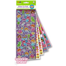 AoneFun Glitter Stickers Sticker Book for Girls of 5 Kids Sticker Sheets Kids Stickers for Toddlers Assorted Stickers Holographic Stickers Girly Stickers Foil Stickers Reward Stickers for Kids