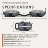 Cofiyard 20,000 BTUs 2 Burner Propane Camping Stove, Portable Folding