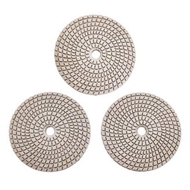 (3PCS) 125MM/5" Professional Wet&Dry Diamond Polishing Pads for Concrete, Terrazzo, Stones- Premium Quality (Grit100# x3pcs)