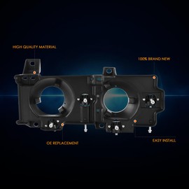 [Pair] Factory Style Headlight Mount Brackets Compatible with 88-89 Chevy GMC C/K 1500 2500 3500,Bare Black