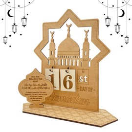 2025 Ramadan Advent Calendar, Eid Countdown Calendar, Acrylic Home Decor & DIY Crafts, Eid Decoration Gifts, Wooden Calendar for Home Office Desktop (Option 3)