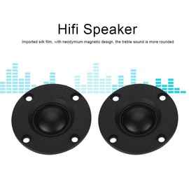 30W 6Ω Soft Dome Silk Film, Dome Tweeter Treble Speaker HiFi Loudspeaker,2pcs High Fidelity Speaker Silk Film Hemispheric Tweeter,Smooth 20mm Diaphragm
