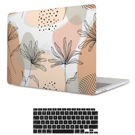 KSK KAISHEK Compatible with MacBook Air 13.6 inch Case 2022-2024 Release M3 A3113 A2681 M2 Chip with Touch ID, Plastic Hard Shell Protective Case & Keyboard Cover, Abstract Flower Art