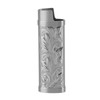 2Pcs Lighter Case Zinc Alloy Lighter Storage Container Floral Pattern