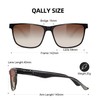 QALLY Carbon Fiber Polarized Sunglasses for Men Trendy Driving Sunglasses