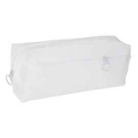 GLIDESMOOTH ペンケース 筆箱 透明 ペンバッグ メッシュポーチ 大容量 多機能 文房具収納 収納バッグ オフィス用品 1個 ホワイト 長方形 スタイル1