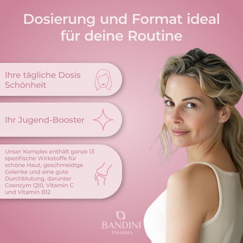 Bandini Collagen Type I Peptan Hyaluronic Acid Complex 180 Capsules