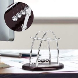 Akozon Newton's Cradle Balance Ball Newton Cradle Education Science Balance Ball Decompression Toys Ornaments Decorations Home Office Desktop Decoration Desk Toys Perpetual Motion Table Toys (S)