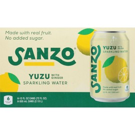 Sanzo Sparkling Water Yuzu 6 Count - 72 Fl. oz (Pack of 4)