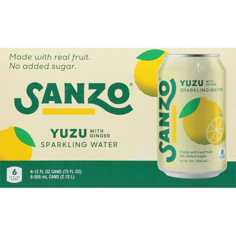 Sanzo Sparkling Water Yuzu 6 Count - 72 Fl. oz