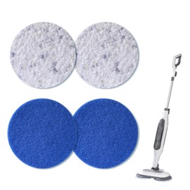 SPARKLEMOP Upgrade S7000 Replacement Steam Mop Pads Kit for Shrak,S8201 S8001 S7001 S7201 S7000AMZ S7005 S7020 S7001C，All-in-One Hard Floor Steam Mop (4, Blue White)