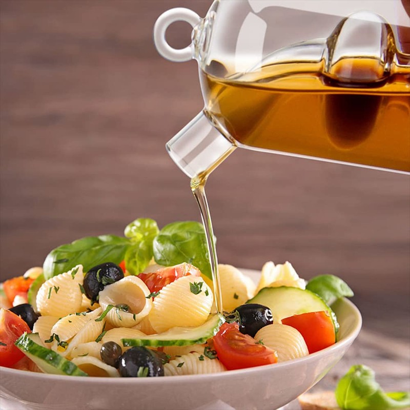 HOUNKUI 2 in 1 Olive Oil and Vinegar Dispenser, Multifunctional