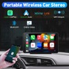 Portable Wireless Apple CarPlay and Android Auto Car Radio Stereo,