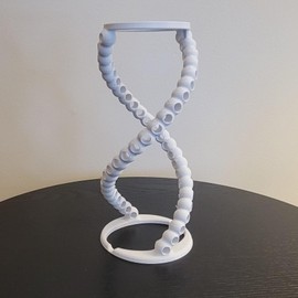 Znet3D DNA Helix Pencil Holder - Innovative Desk Organizer - 9" inches tall - holds 23 pencils - Smooth round-edge design - Pencils not included - (Updated New Model) (White)