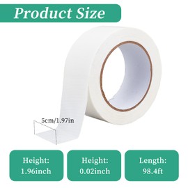 NICENEEDED Window Weather Sealing Tape 2 Inch x 1 Ft, White Weather Draft Stopper Adhesive Tape for Windows, Window Draft Isolation Sealing Film Tape for Winter