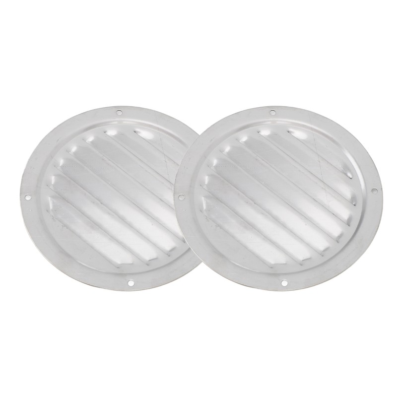 2PCS Round Louvered Air Vent Stainless Steel Marine Grade Rainproof