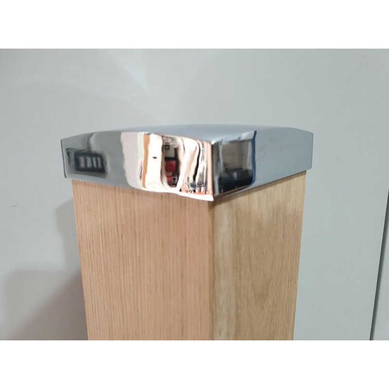 Blueprint Joinery Stair NEWEL POST FLAT CAP CHROME 82mm -