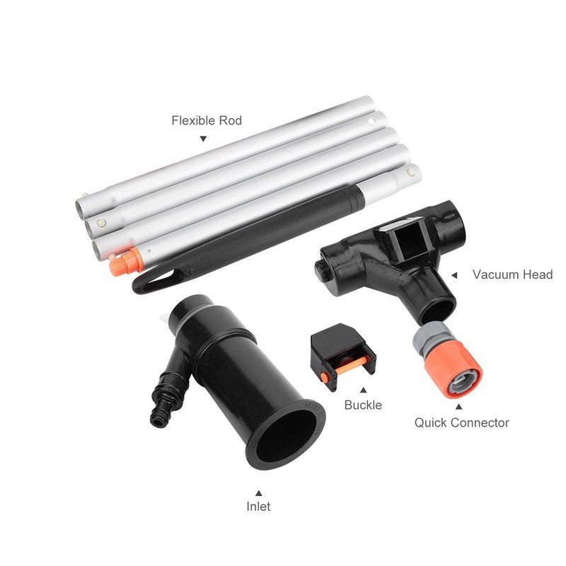 Portable Pool Vacuum Jet Underwater Cleaner with Flexible Rod Drawstring